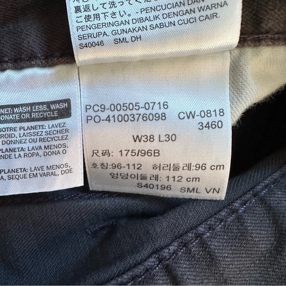 Lot Of 2 Levi's 505 Regular‎ Fit Straight Mens 38x30 Denim Jeans Grey - Picture 3 of 5